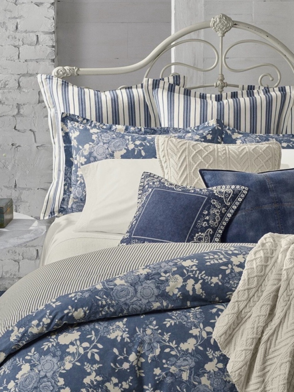 Ralph Lauren Blue and White Floral duvet cover